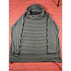 Talbots Striped Cowl Neck Long‎ Sleeve Top Shirt Womens Size Medium